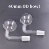 10pcs Big Size 4cm Ball Glass Oil Burner Pipe Bent Oil Bowl Adapter Thick Tube Smoke Pipe Nail Burning Jumbo Smoking Accessorie for Dab Rig Bong