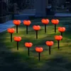 Solar Outdoor Love Heart Lights Red Waterproof Stake Garden Landscape Lamp For Valentines Day Yard Lawn D0A0