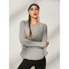 LL Yoga Outfit Summer Women'S Long-Sleeved Sports Fabric Quick Drying Breathable Soft Hygroscopic Fitness Running Training Fashion Long-Sleeved Fitness Clothes