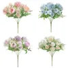 Tête de fleurs décoratives en soie, pivoine artificielle, fausse hortensia, décoration de fête de mariage, bricolage floral réaliste, couronnes de centres de table