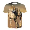 Camisetas masculinas 2023 Lion 3D Imprimir mangas curtas Camisa preta Harajuku verão hip hop Men tops xxxxl