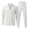 Men's Tracksuits Fashion Jumpsuit New White Black Sports Bodysuit Jogger Running Two Piece Sets286C