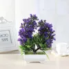 Decorative Flowers 1pcs Artificial Plants Pine Bonsai Small Tree Pot Fake Potted Ornaments For Office Home Decoration El Garden