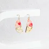 Boucles d'oreilles pendantes petit frais Alternative acrylique géométrie créative pastèque couleur coréen mode bijoux accessoires