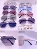 2023 lunettes de soleil de mode de luxe pour les femmes concepteur chaud style d'été anti-ultraviolet rétro plaque carré plein cadre lunettes aléatoire Box17236