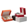 Scatole per orologi da viaggio multifunzionale portatile in pelle PU con cerniera scatola contenitore display per gioielli