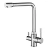 Bathroom Sink Faucets 3-in-1 And Cold Water Purifier Faucet SUS304 Stainless Steel Kitchen