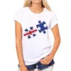 T-shirt da donna I LOVE UK T-shirt stampate Estate Donna Manica corta O-Collo T-shirt grafiche Vacanze anni '90 Ragazze Lady Casual Top allentato