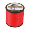 Accessoires de pêche Hercules Ligne de pêche 6-100LB Ligne tressée pour la pêche à la carpe 4 brins Rouge Multifilament PE Fil 100M-2000M Russie Cadeaux pour hommes P230325