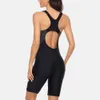 Ropa de baño Anfilia Mujeres Pro Deportes Traje de baño Boyleg Longitud de la rodilla Traje de baño deportivo Patchwork Traje de baño de playa 230325