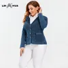 Manteaux de survêtement grande taille pour femmes LIH HUA femmes grande taille veste en jean personnalisée veste en tricot de coton mode coton veste en jean en tricot 230325