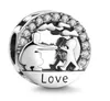 925 siver beads charms for pandora charm bracelets designer for women diy Pendant Mother Day Infinite Mom Heart Lock Charm