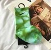 Grossistsockor Herr Damstrumpor Ren bomull 10 färger Sportsockor Bokstav NK Färg tie-dye utskrift