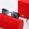 Designer de luxe Nouvelles lunettes de soleil pour hommes et femmes 20% de réduction sur le métal avec boîte à jambes en bois Personnalité de la mode miroir plat Couple