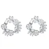 Stud Earrings WPB S925 Sterling Silver Olive Branch Diamond Shining High Carbon Women Luxury Jewelry