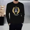 2023 Nouveaux Hotsales Designer Hommes Sweat à capuche Pull Sweatshirts Lettre Brodée Paillettes Crewneck Lâche Manches longues Blanc Noir Sweat à capuche Streetwear