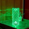 Gece Işıkları RGB dokunmatik kontrol kristal masa lambası usb şarj edilebilir kapalı LED akrilik masa lambası romantik dekoratif gece ışığı p230331