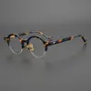 30% rabatt på lyxdesigner Nya herr- och kvinnors solglasögon 20% rabatt på bländande färgstil Pure Manual Plate Japanese Rund Half Frame Myopia Glasögon Trend