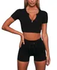 3 -stc dames outfit set nieuwe gestreepte naadloze kont leggings shorts beha tops yoga kleding