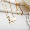 Chains Creative Fashion Personality Multilayer Moon Disc Pendant Women's Necklace Gift Jewelry