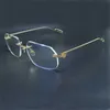 Projektantka mody damskiej okulary przeciwsłoneczne bezoczute okulary mody przezroczyste okulary desinger clear złota rama espejuelos mjer okulary dla kobietkaJia