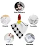 Table Napkin 4pcs Valentine'S Day Red Love Black White Check Square 50cm Wedding Decoration Cloth Kitchen Serving Napkins