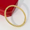 Bracelete de choque para mulher Designer de pulseira para homem Banhado a ouro 18K T0P qualidade reproduções oficiais moda luxo estilo clássico presente de aniversário com caixa 003