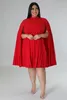 Plus size jurken perl plus size losse jurk voor dames mantel mouw geplooid rechte zomer outfit Vestidos de mujer elegantes para fiesta 230325