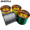 Visaccessoires Ghotda Super Strong Japan Fabric Fishing Line 100m Pe Blaided 9Strands ongelooflijk sterke multifilament vezellijn P230325