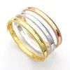 2023 New Brand Cuff Women's Fashion Couple Letter Gold Titanium Steel Designer Bracelet