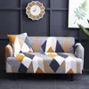 Stol täcker Lychee Geometric/Cartoon Sofa Cover Printed Elastic Stretch Couch Slipcover för vardagsrum enstaka/två/fyra sittplatser