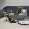 Luksusowe letnie marki, więc ja tom-fords sandały buty kobiety sandalii damskie dama seksowne wysokie obcasy ślubne gladiator sandalias 35-43