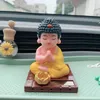 Figurine decorative Oggetti Statua di Buddha annuendo solare Mascotte Casa Decorazione di interni auto Fortunato Tathagata Feng Shui Artigianato DecorativeDe