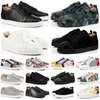 Dress shoes Designer low men Black White Camo Green Glitter Grey Rivets leather suede mens fashion spikes Office Career Wedding trainers shoe sneakers 35-47