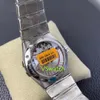 VSF Factory Watch 8500 Beweging Waterdichte maat 38 mm Roestvrijstalen tape Boog Boogweersterkte Sapphire Crystal Glass Butterfly Buckle Date Display