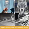 Luces de noche Lámpara de mesa de diamante recargable USB Control táctil Regulable Cristal LED Luz de noche para dormitorio Barra de noche Decoración de acrílico P230325