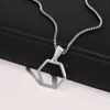 Anhänger Halsketten Einfache Hohl Edelstahl Geometrische Sechseck Für Männer Männlich Hals Kragen Geschenk Schmuck