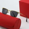 Luxuriöse Designer-Sonnenbrillen von hoher Qualität, 20 % Rabatt auf Kajia Gentlemen's Business-Halbrahmen-Loser's-Sonnenbrillen, die mit optischen Kurzsichtigkeitsbrillen kombiniert werden können