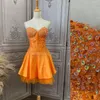 Partykleider gelber Abend 2023 Schatz Kristallperlen Schnüren Rückenlänge formelle Kleid für Frauen