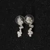 Pearls Crystal Bridal smyckesuppsättningar för bröllop Silver Sparkle Halsband örhängen Kvinnor Prom Party Accessories Engagement Valentine's Day Gifts