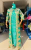 Ethnic Clothing African Party Lace Embroidered Coat And Pressed Diamond Pattern Long Dress With Scarf For Lady LSCP# 230325