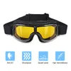 Outdoor Eyewear Foldable Retro Motocross Goggles Vintage Leather Motorcycle Glasses Windproof Breathable Moto Cycling Helmet Scooter Goggles 230325