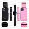 3in1 3-delig pak telefoonhoesjes voor iPhone 13 Pro Max 12 11 Xs XR X 8 7 Plus mobiele telefoonhoes Oortelefoonbeschermer Airpods 2 3 Horlogeband Luxe Mode Leer Dames Heren Geschenkset