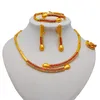 Collana Orecchini Set Africano Dubai Gioielli in oro Cristallo nigeriano Lungo Per le donne Accessori da sposa da sposa italiani Mezzo22