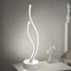 Luzes noturnas 18W Modern Led Table Lamp luminador de energia Spiral acrílico à beira da cama decorativa Lâmpada de leitura Luz de leitura Luz para decoração de iluminação P230325