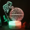 Luzes noturnas Cores duplas LED Night Light Anime Astronaut para crianças Presente de aniversário Luz de dois tons Decoração de quarto colorido Lâmpada de mesa 3D P230325