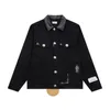 Lanvin X Galleries Jacket Longfan CO-märke Vintage Printed Leather Designer Collar Knapped Denim Men's and Women's Jackets Lanvins 352