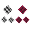 Настольные коврики 50x50 см. Квадратный квадратный клетчатый хлопковой класс Plaind Plackemat японский стиль моды ткани салфет