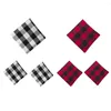 Table Mats 50x50cm Square Plaid Cotton Placemat Japanese Fashion Style Fabric Napkins Simple Design Tableware Kitchen Tools