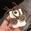 Bracelets porte-bonheur tchèque perceuse rotatif cochon caoutchouc corde Bracelet fille enfants femme rose bijoux